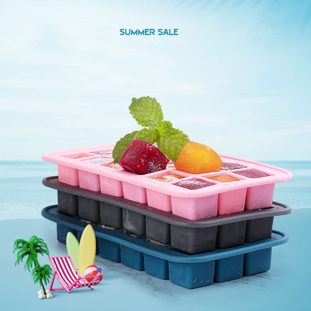 Silicone Ice Cube Tray, Ice Cube Mold For Chilled Drinks Silicone Ice Cube Tray, Ice Cube Mold For Chilled Drinks
